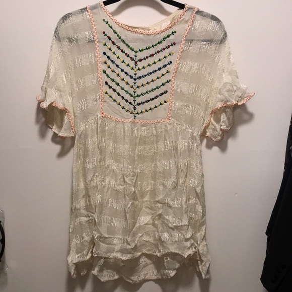 Free People Tops - Dainty embroidered top